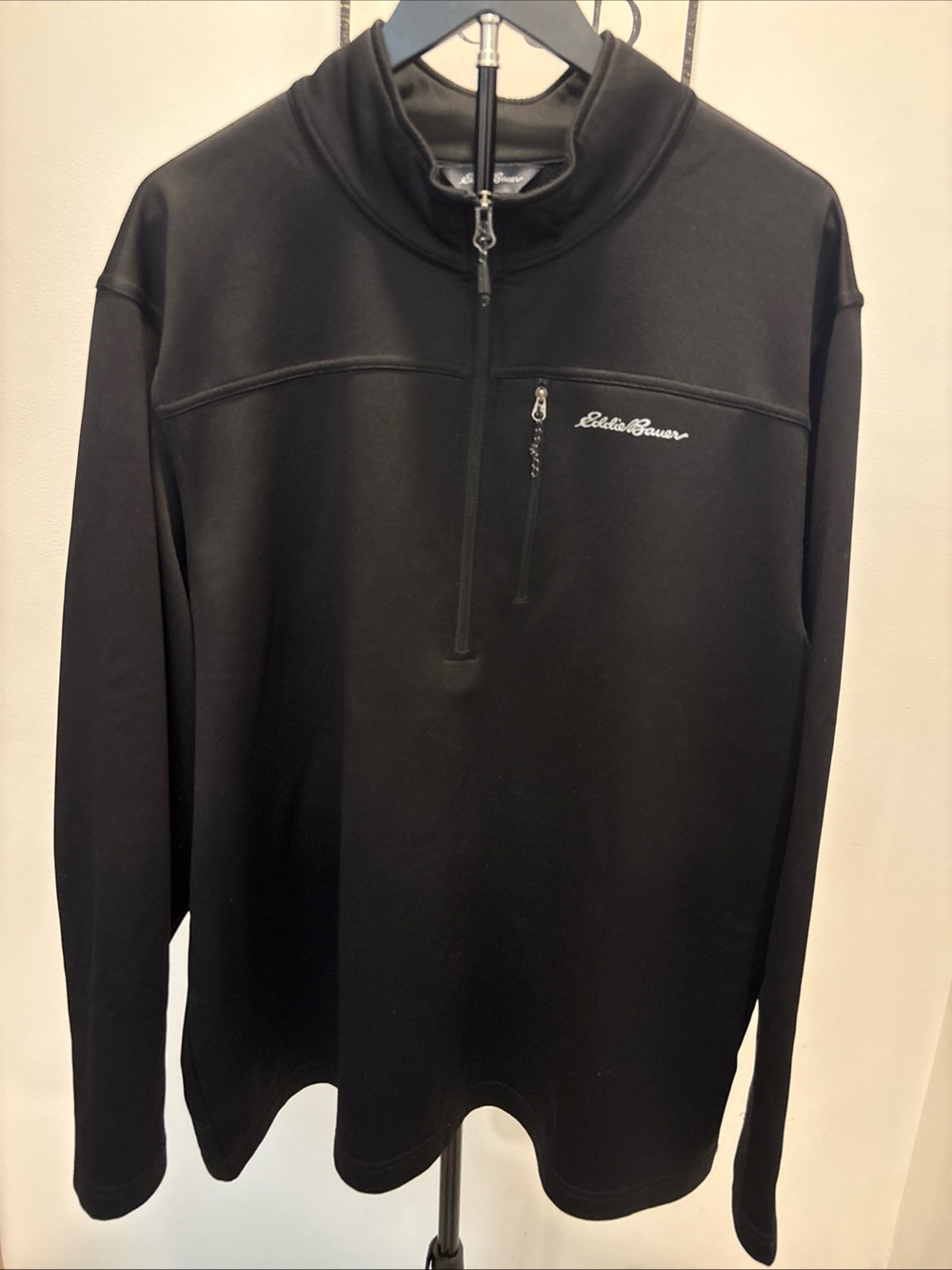 Eddie Bauer Black Half-Zip Performance Pullover Jacket